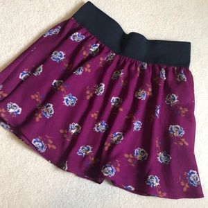Floral sequined circle skirt